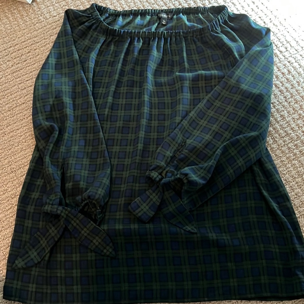 Talbots Checkered Blouse